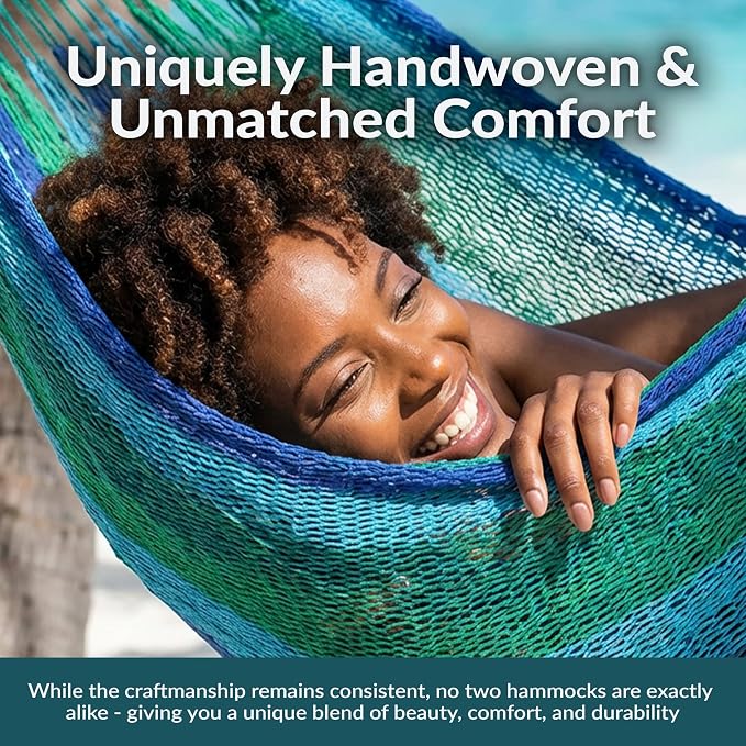 Sunnydaze Handwoven XXL Thick Cord Mayan Double Hammock - Image 2