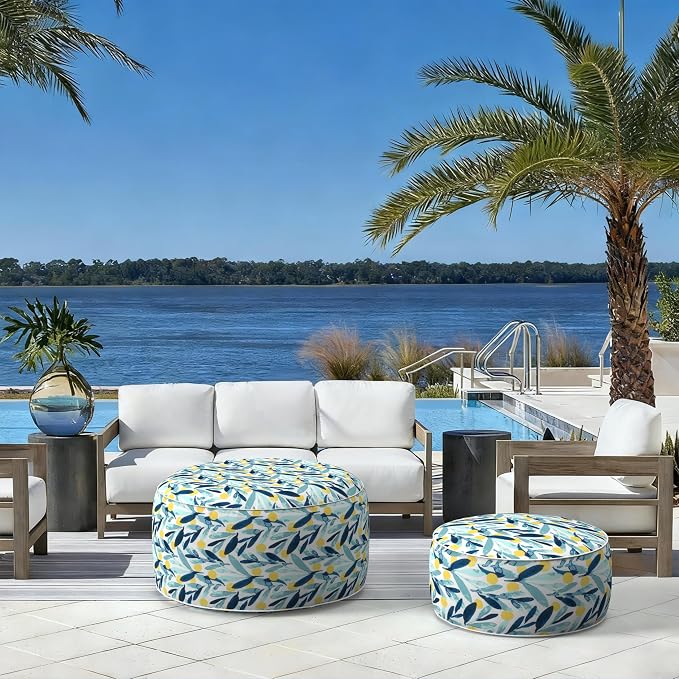 LVTXIII Outdoor/Indoor Inflatable Stool Ottoman, All Weather Patio Footrest Pouf - Image 7