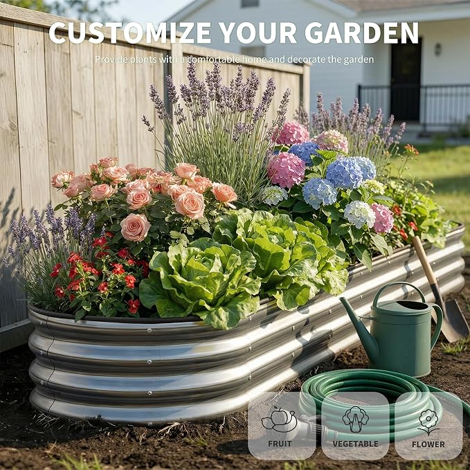 Galvanized Metal Raised Garden Bed Kit - Image 2