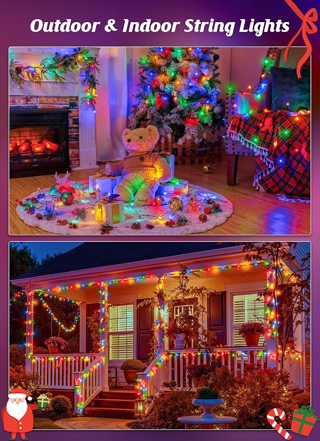 Brightown 4 Pack Solar String Lights Outdoor, Total 288Ft 800 LED Twinkle Fairy - Image 6