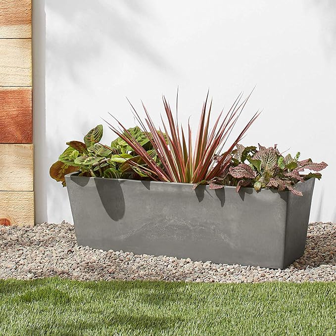 Arcadia Garden Products U65CT Plastic/Stone/Wood Composite Simplicity Window Box - Image 4