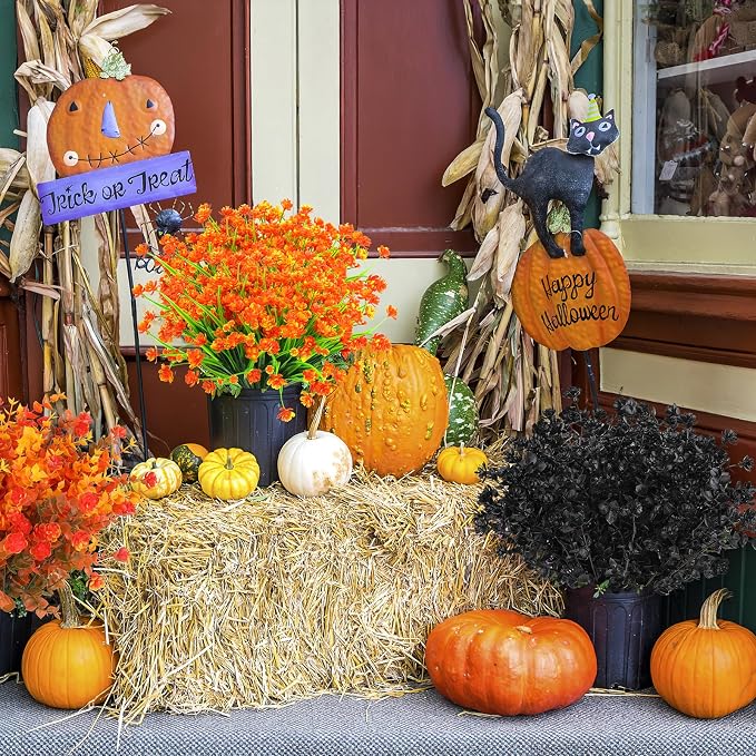 AGIRL 24 Bundles Artificial Fall Flowers Outdoor Indoor Decoration, Fake - Image 9