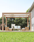 GarveeLife Louvered Pergola 10 ft x 12 ft, Outdoor Pergola by GarveeLife