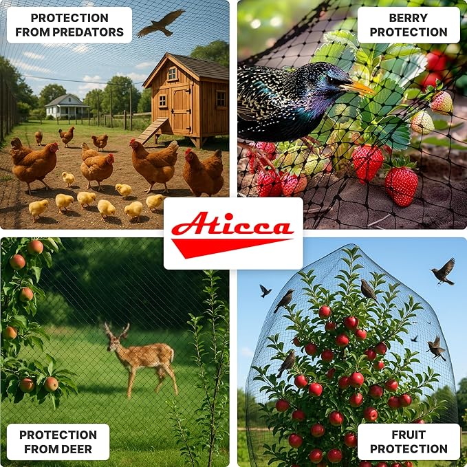 Heavy Duty Bird Netting for Garden Protection & Fruit Trees, 15x15 Ft - Image 6