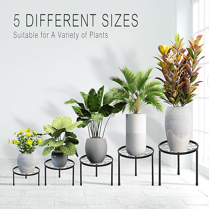 CADANI 5 Pack Metal Plant Stands - Image 2