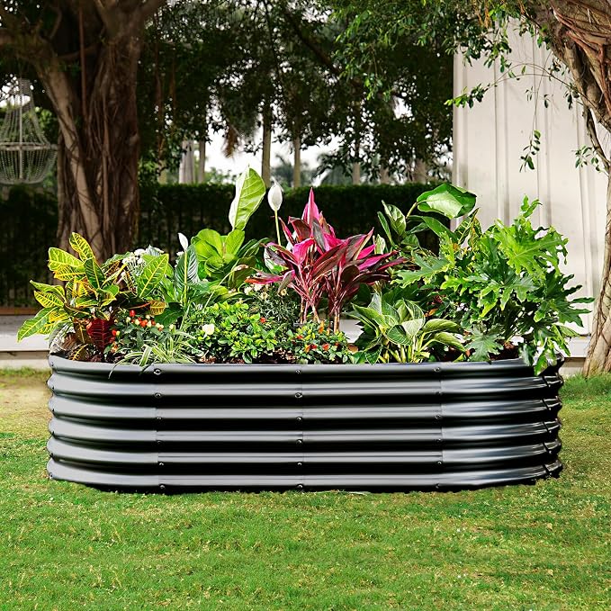 Land Guard 6x3x1.5ft Galvanized Raised Garden Bed Kit, Metal Planter Boxes - Image 6