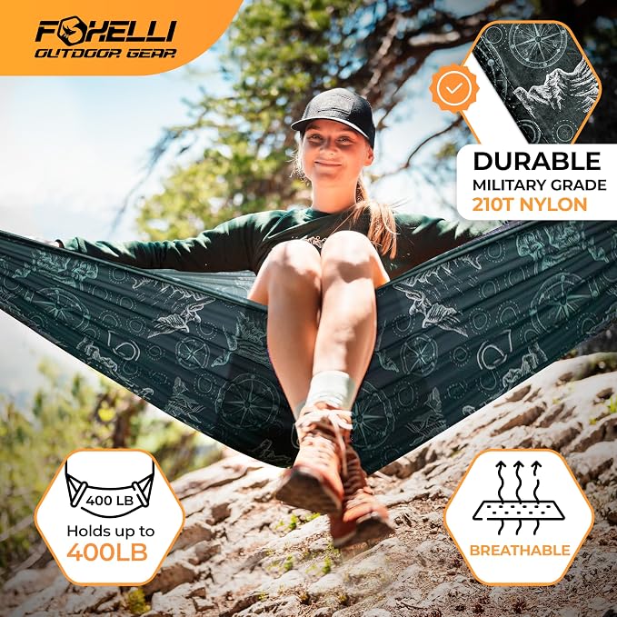 Foxelli Camping Hammock – Ultralight Hammock - Image 3