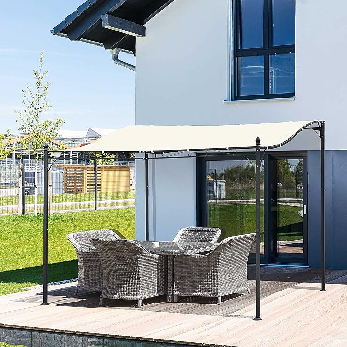 Outsunny 10' x 10' Steel Outdoor Pergola Gazebo, Patio Canopy - Image 2