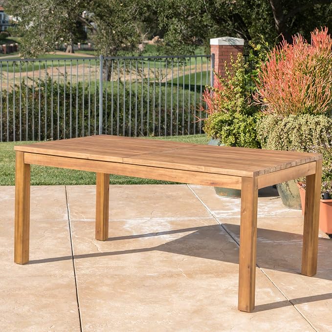 Christopher Knight Home Wilson Outdoor Expandable Acacia Wood Dining Table - Image 5