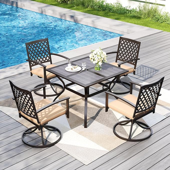 PHI VILLA 5 Pieces Outdoor Dining Set - Image 2