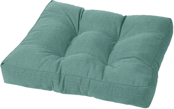Cushion Source Tufted Ottoman Cushions, Sunbrella Makers Cast Breeze by CushionSource