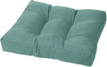 Cushion Source Tufted Ottoman Cushions, Sunbrella Makers Cast Breeze by CushionSource