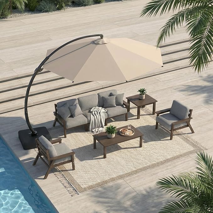 7 Piece Patio Conversation Sets, Outdoor Couch by PatioKingdom