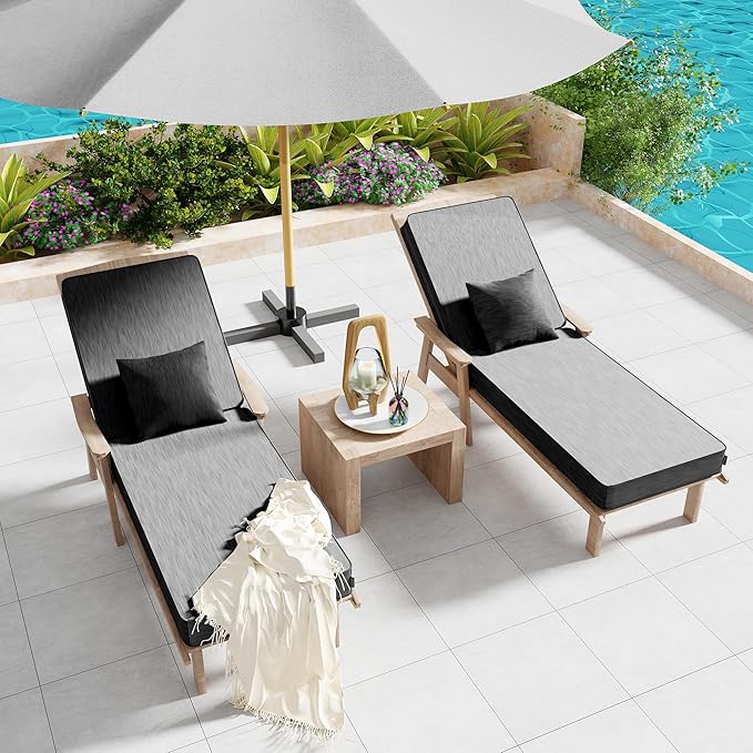 Outdoor Water-Resistant Olefin Chaise Lounge Cushions - Image 8