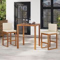 Christopher Knight Home Gree Acacia Wood Patio Bar Table and Chairs Set of 2 by ChristopherKnightHome