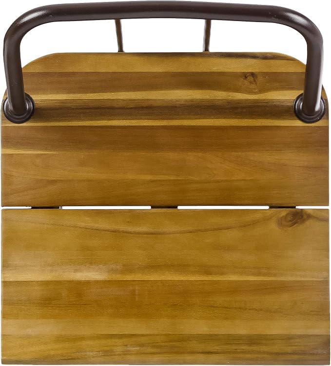 Christopher Knight Home Leonardo Outdoor Industrial Acacia Wood Barstools - Image 6