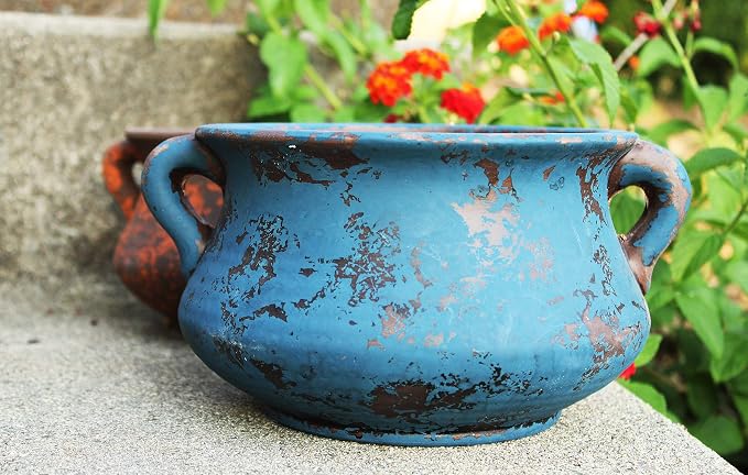 Egyptian Era Designed Earthen Ware Terra-Cotta Vessel/Planter - Image 3