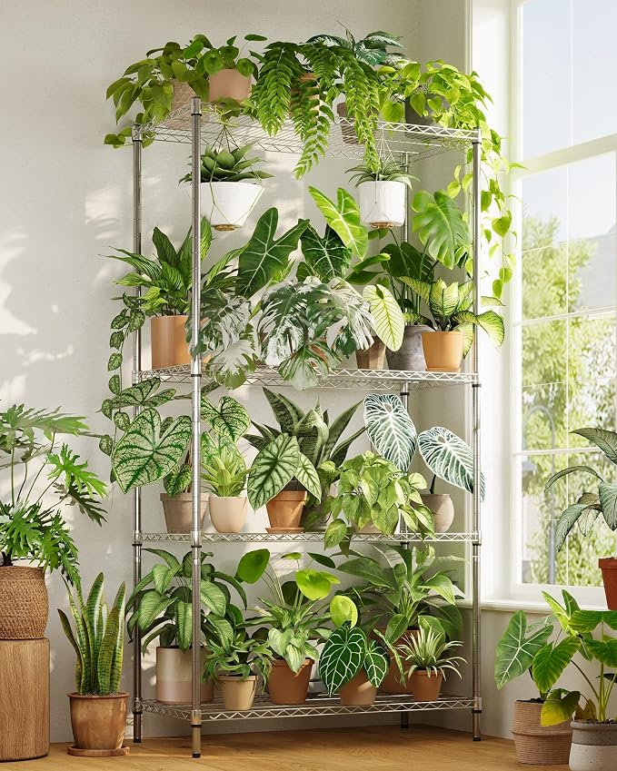Large Plant Shelf Indoor Plant Stand Outdoor 4 Tier by Gentingbro