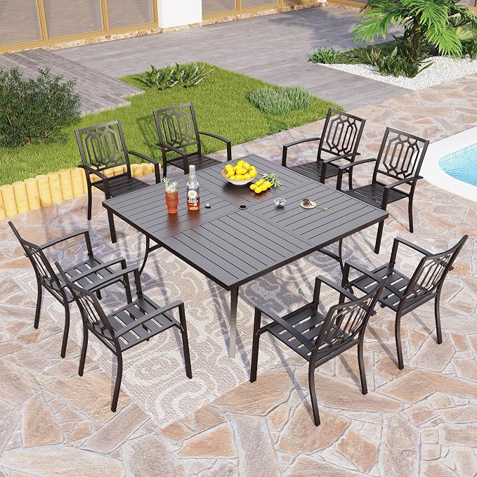 PHI VILLA 9 Pieces Outdoor Dining Set - Image 5
