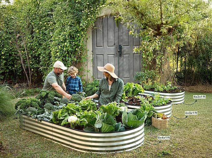 Plant & Plot Galvanized Raised Garden Beds Outdoor // 6×3×1 ft Planter Raised - Image 7