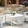 WestinTrends Malibu Low Outdoor HDPE Square Patio Coffee Table by WestinTrends