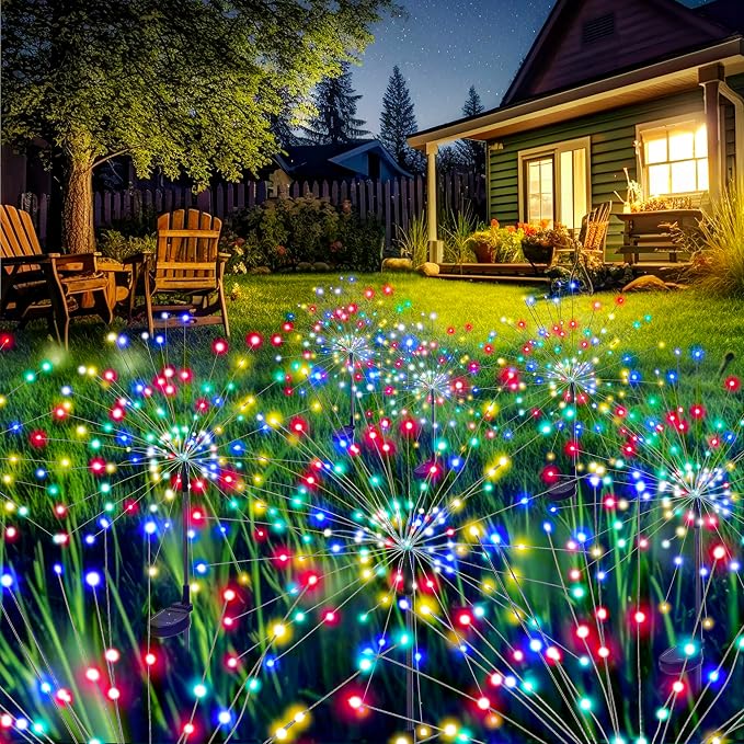 GIGALUMI Garden Decor Outdoor Lights 120LED 2Pack, Solar Garden Lights - Image 9