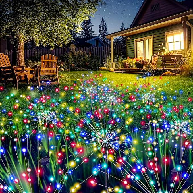 GIGALUMI Garden Decor Outdoor Lights 120LED 8Pack, Solar Garden Lights - Image 9
