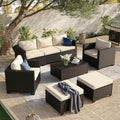 Aoxun 8 Piece Outdoor Patio Furniture Set 7 Seats, Outdoor Sectional by Aoxun