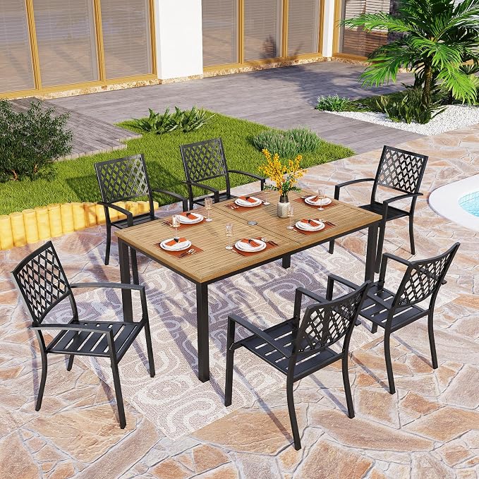 PHI VILLA 7 Pieces Outdoor Dining Set - Image 2