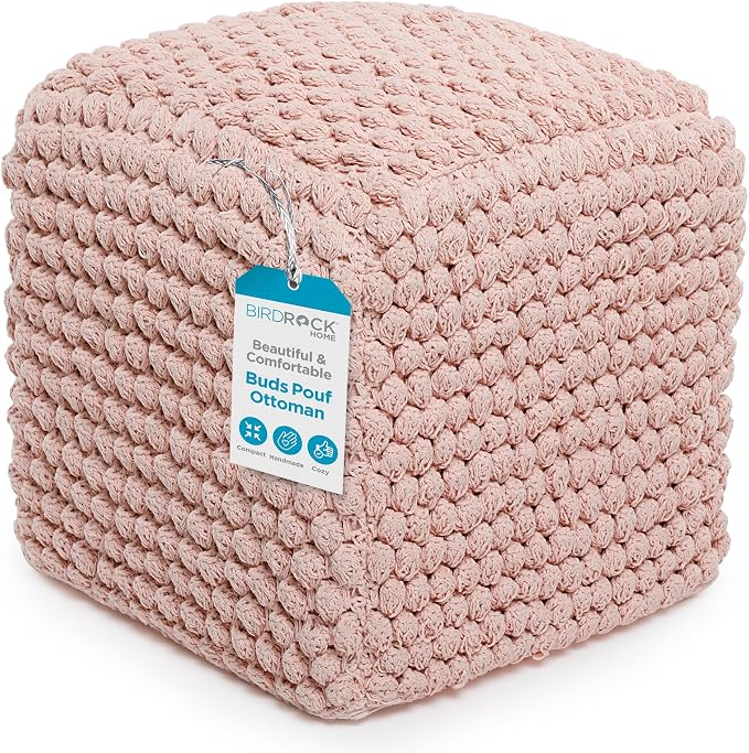 BIRDROCK HOME Buds Pouf Foot Stool Ottoman by BIRDROCKHOME