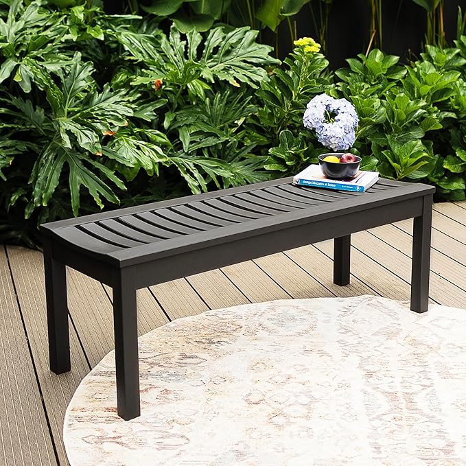 Cambridge Casual Arie Solid Wood Outdoor Patio Garden Backless Bench by CambridgeCasual