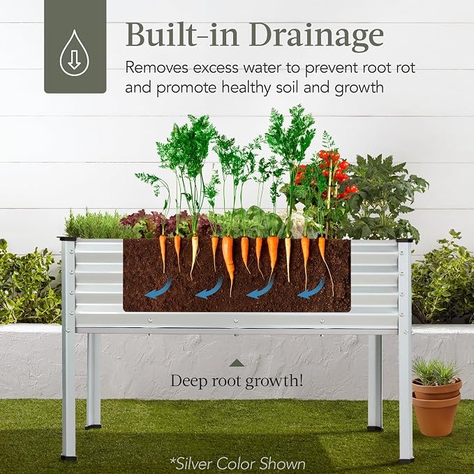 Best Choice Products 48x24x30in Galvanized Raised Garden Bed, Metal Elevated - Image 5