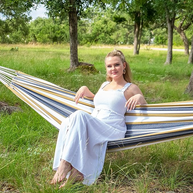 SUNCREAT Large Hammock for Tree, Outdoor Tree Fabric Hammock Only, Coffee - Image 2