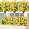 Bassion Artificial Flowers for Outdoors, 24 Bundles UV Resistant Fake Flowers by Bassion
