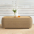 CHITA Wicker Patio Coffee Table, 41” All-Weather Rattan Outdoor Coffee Table by CHITALIVING