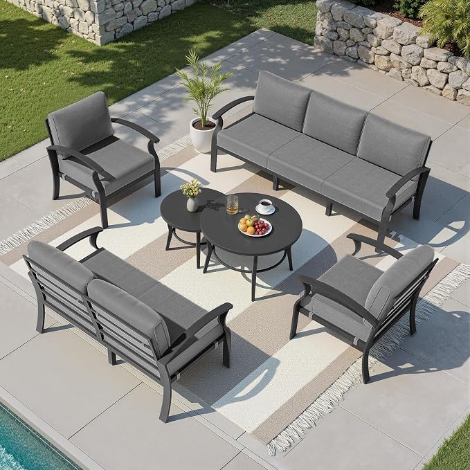 Kullavik Aluminum Patio Furniture Set - Image 6