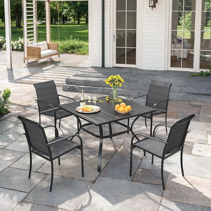 VICLLAX 5 Pieces Patio Outdoor Dining Set by HOME