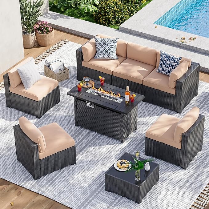 Aoxun 8 Piece Patio Furniture Set by Aoxun