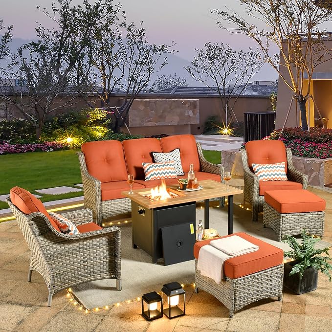 HOOOWOOO 6 Piece Patio Furniture Sets by DesignforBetterLife