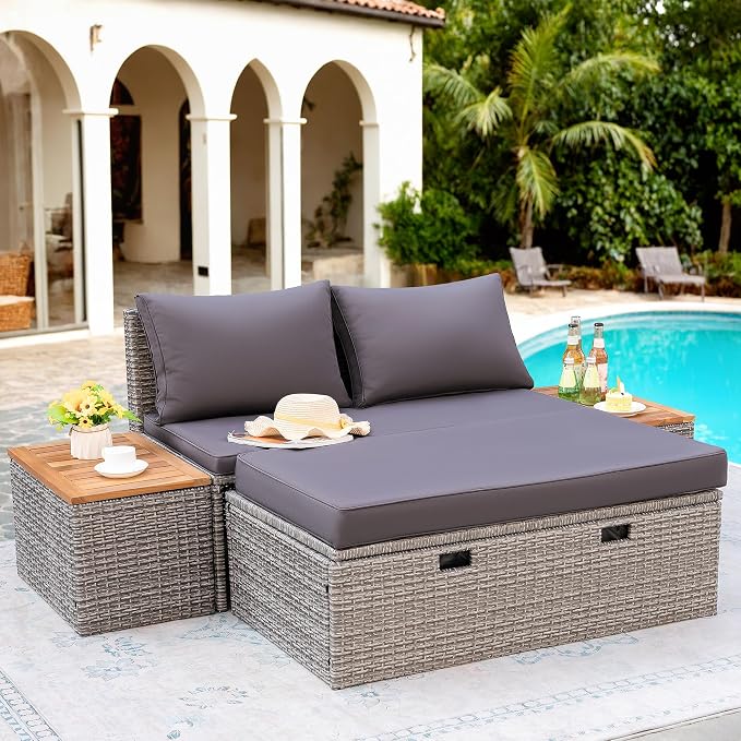 Flamaker Outdoor Rattan Lounge Chair - Image 2