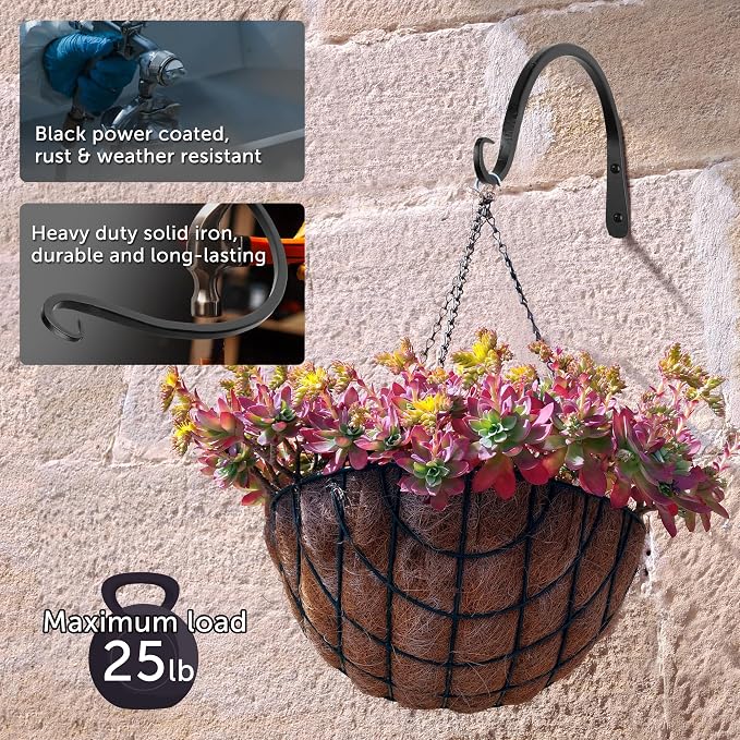 Worth Garden 6-Pack 8" Plant Hanger Bracket - Image 5