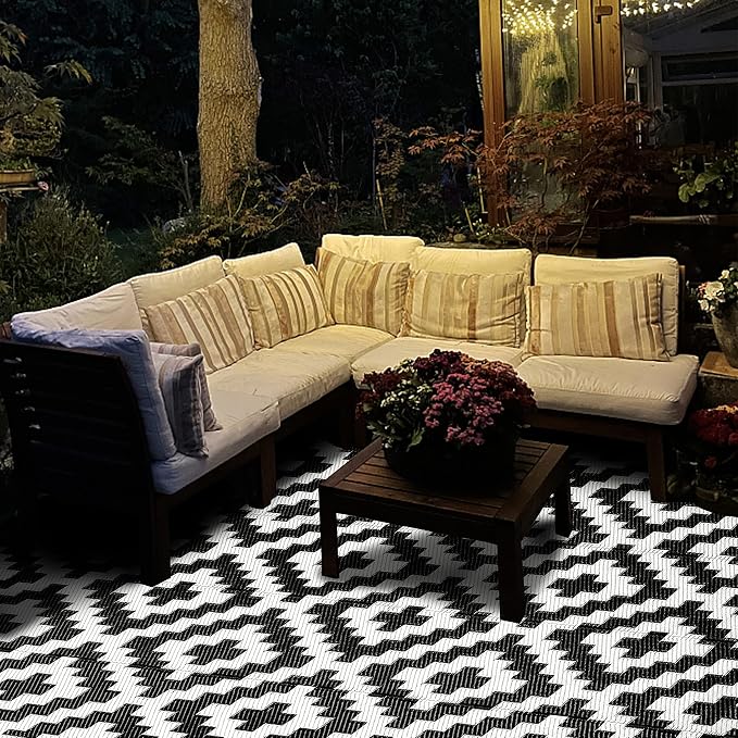 SAND MINE Waterproof Outdoor Rug 6x9 ft, Reversible Mats, Modern Area Rug - Image 7