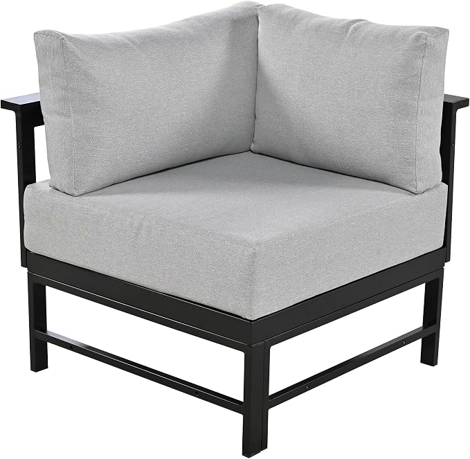 Multi-Person Outdoor Sofa Set, U-Shaped Aluminum Outdoor Sofa Set - Image 9