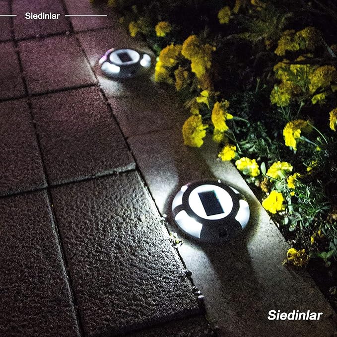 SIEDiNLAR Solar Deck Lights Driveway Dock LED Light Solar Powered Outdoor - Image 6