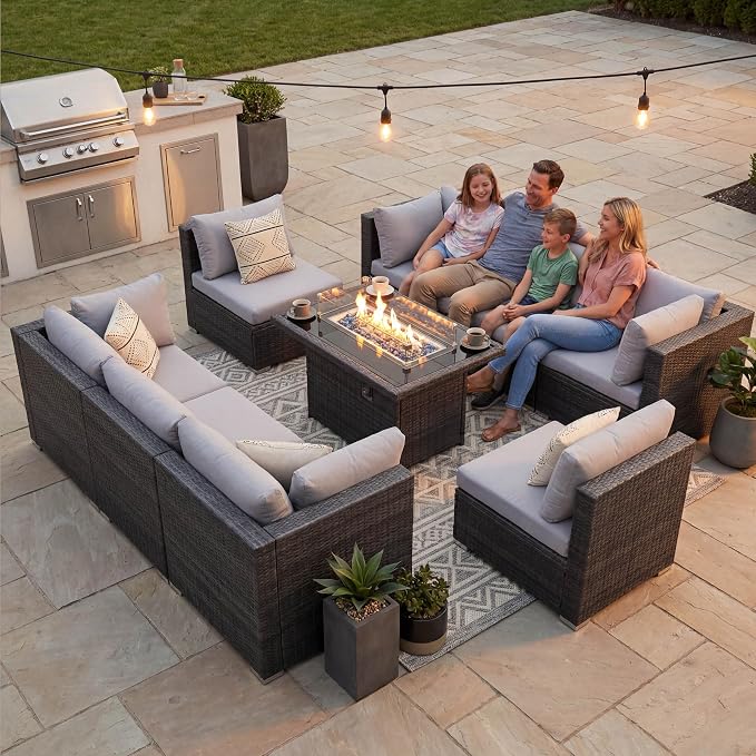 NICESOUL 9 Piece Outdoor Patio Furniture Set - Image 3