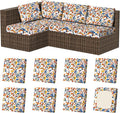 8Pcs Square Small Stretch Patio Cushion Covers, Couch & Sofa Replacement by VORSHAPE