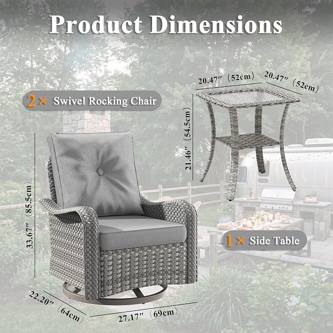 2-Seat Modern Patio Furniture Set - Image 9