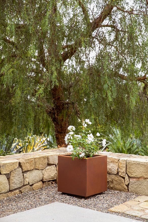 Veradek Corten Steel Series Cube Planter - Image 6
