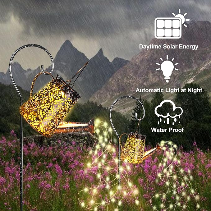 Solar Garden Watering Can Lights - Image 4