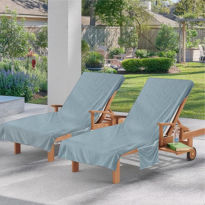 Super Soft & Thick Lounge Chair Towel Cover, Beach Chair Cover - Image 2